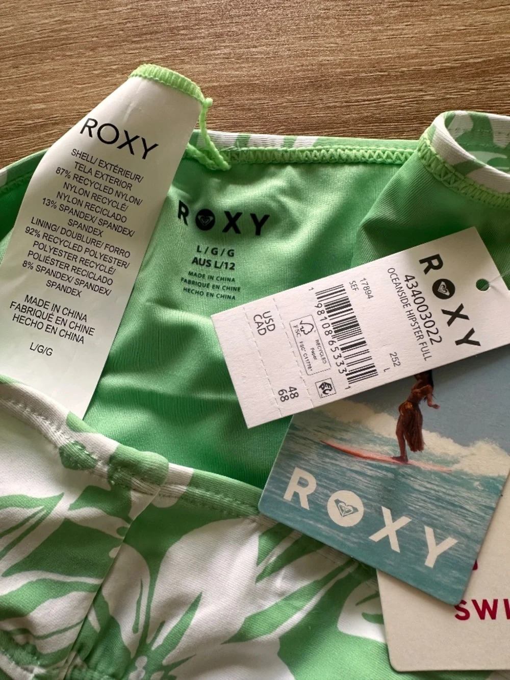 Roxy Green Oceanside Hibiscus Bikini